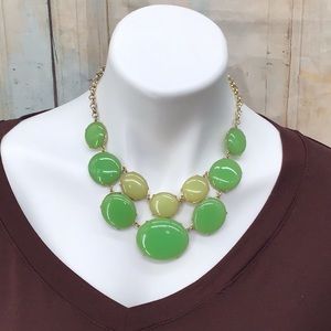 Green Costume Jewelry Statement Necklace